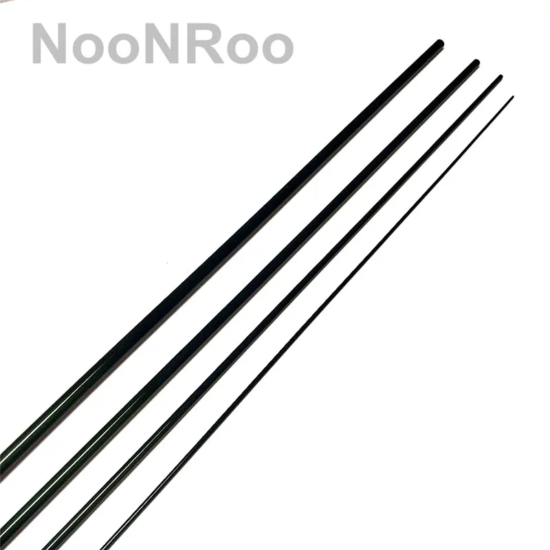 NooNRoo IM8 Nymph Fly Rod Blank среднее действие прозрачный черный цвет 100% углерод частный