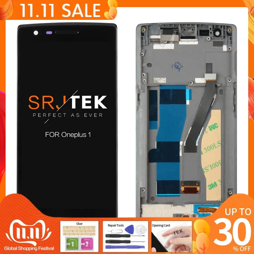 Для One Plus Oneplus 1 ЖК дисплей с рамкой для 5 &quotOneplus A0001 LCD|Экраны мобильных телефонов| |