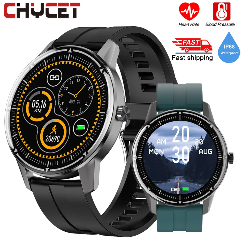 Умные часы Full Touch с круглым циферблатом мужские и женские фитнес трекер для