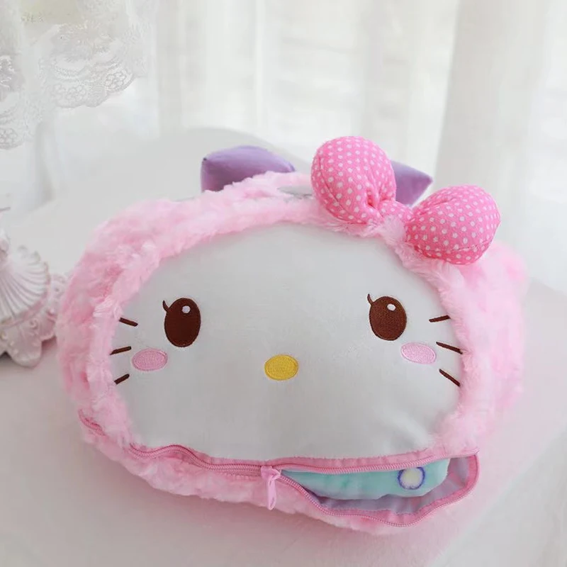 

Cute cartoon Anime KT cat cosplay panda StellaLou doll blanket Plush pillow Air conditioning blanket coral fleece blanket