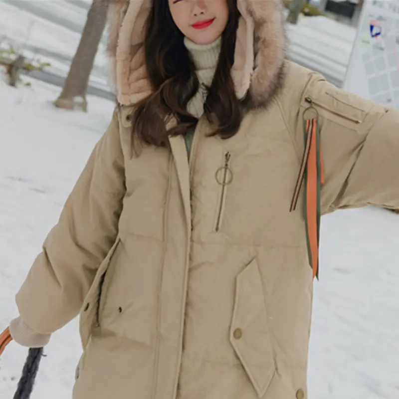 Новинка 2020 Женское зимнее хлопковое пальто длинное Свободное размера плюс