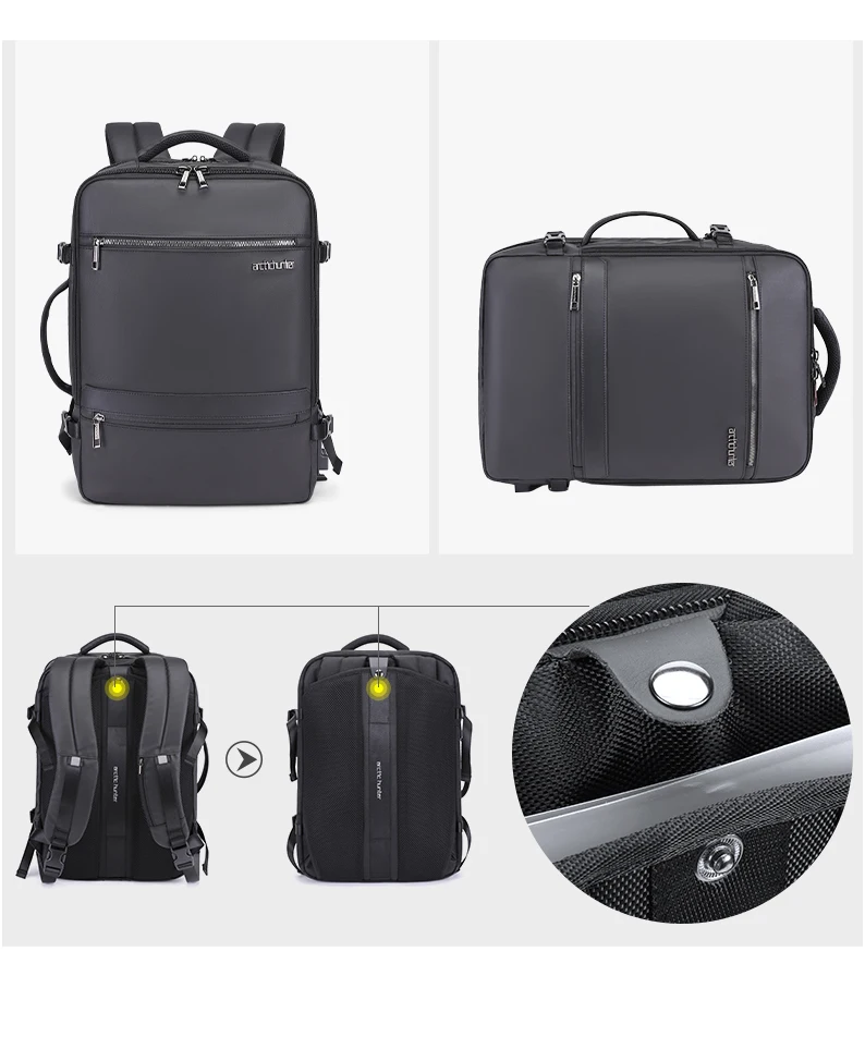 Мужской рюкзак ARCTIC HUNTER 35L, 17 дюймов, с usb зарядкой, мужской, многослойный, вместительный, для путешествий, бизнес, Mochila для мужчин