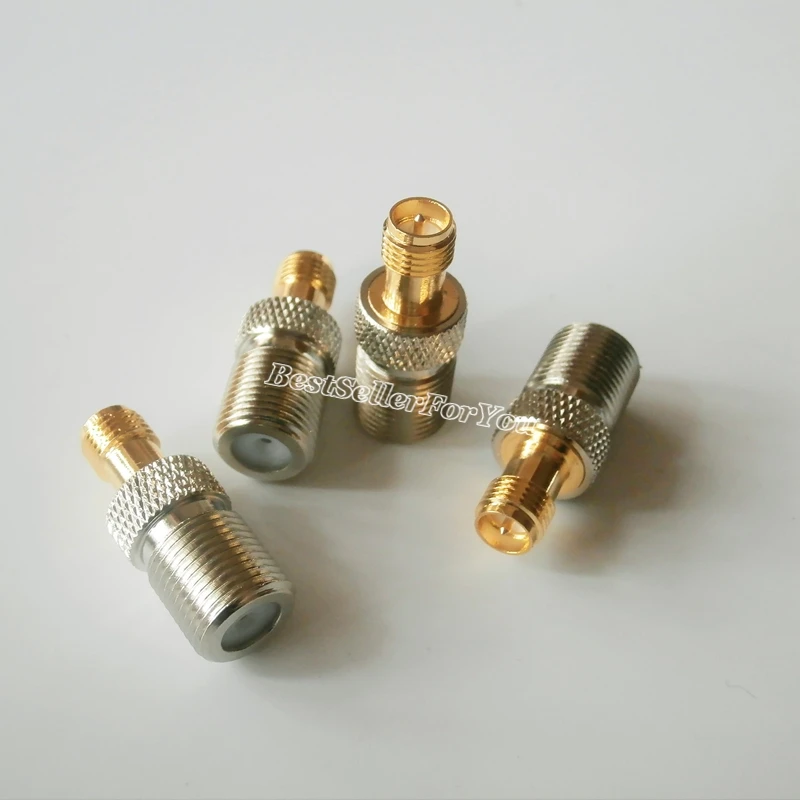 

1Pcs RPSMA Connector RP SMA Connector Female(male Pin) To F-Type Female Jack Straight Coax RF Adapter Connector