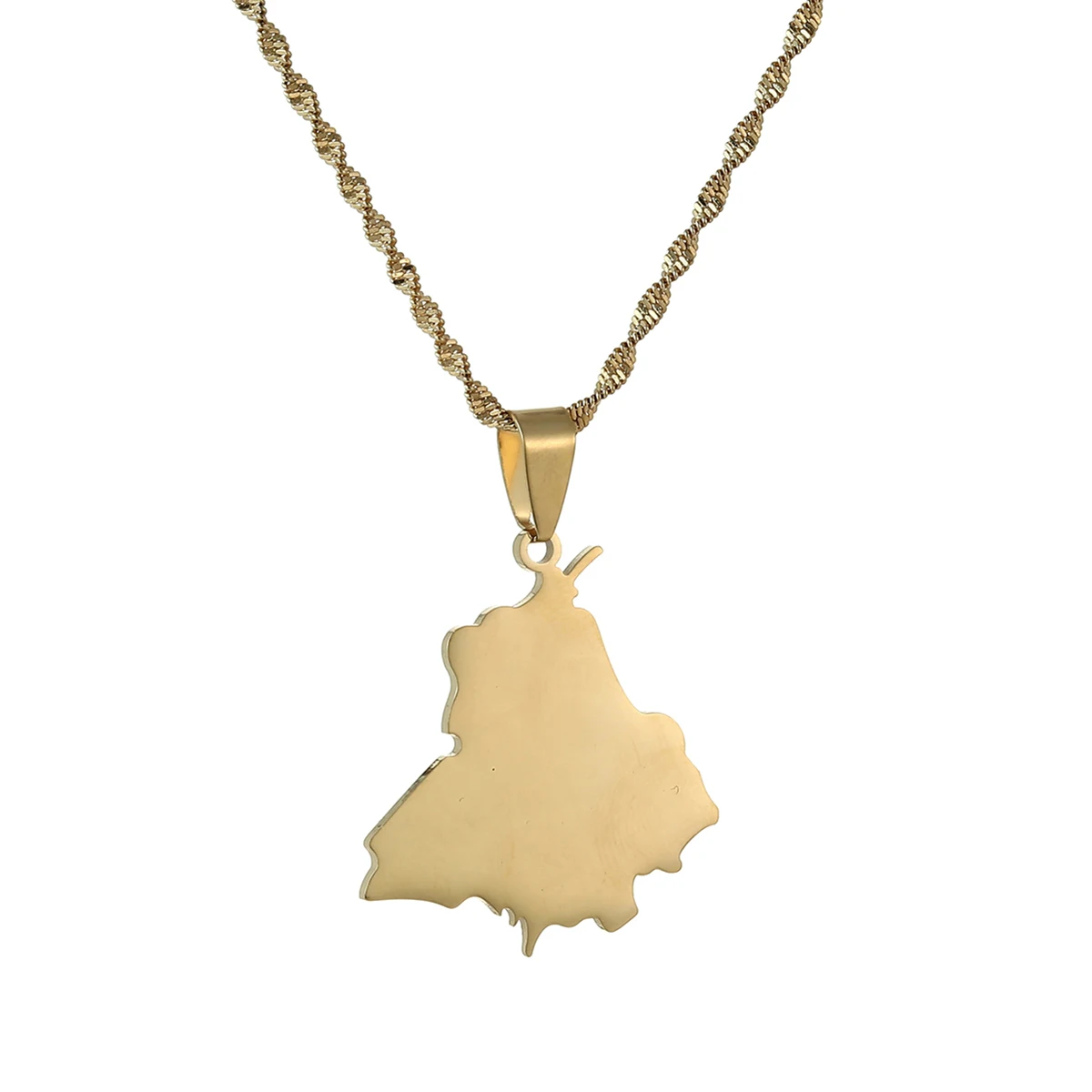 Ожерелье с подвеской из нержавеющей стали индийская карта штата Пенджаб