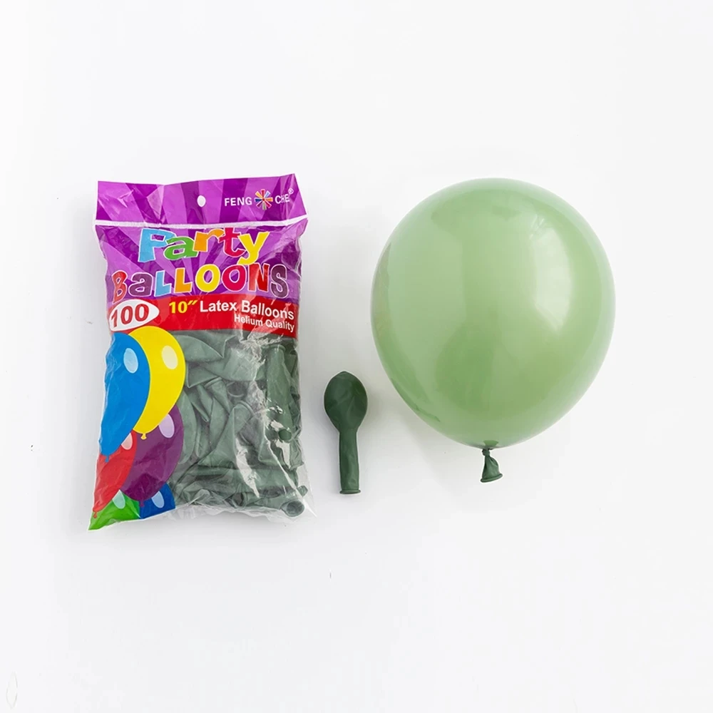 

25pcs 10inch Green Balloons Set Retro Olive Balloon Avocado Ballon Jungle Safari Animal Birthday Party Decoration kids Air globo
