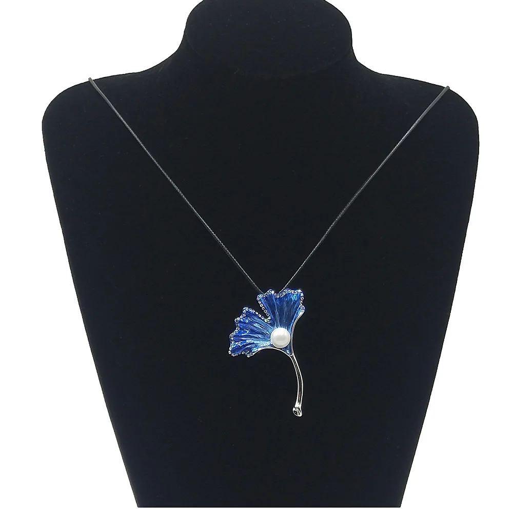 

JUJIE Fashion Ginkgo Leaf Brooches For Women 2020 Biloba Pearl Crystal Brooch Pins Jewelry Wholesale/Dropshipping