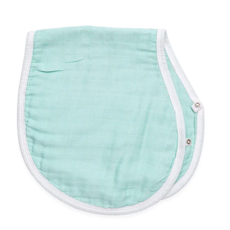 Light green Muslinlife 1 в упаковке бамбуковые хлопковые муслиновые Нескользящие классические борфы, нетоксичные защитные бороданые нагрудники для новорожденных 6 слоев толщиной - Цвет: Light green