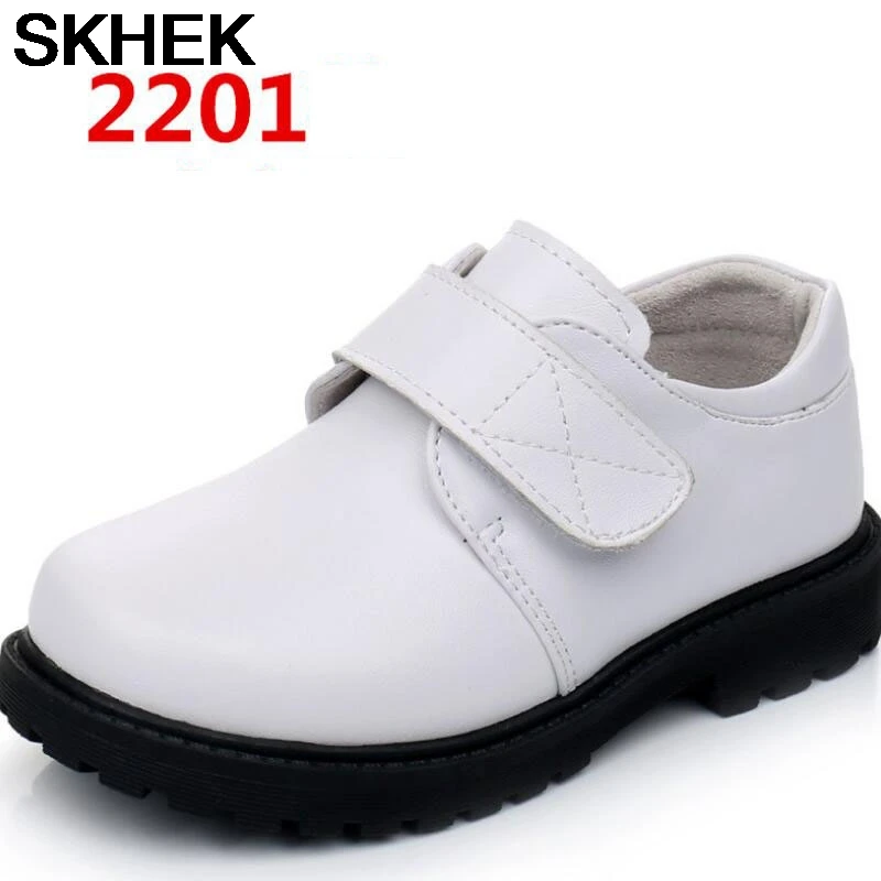 SKHEK детская Свадебная обувь из натуральной кожи для мальчиков брендовая черная