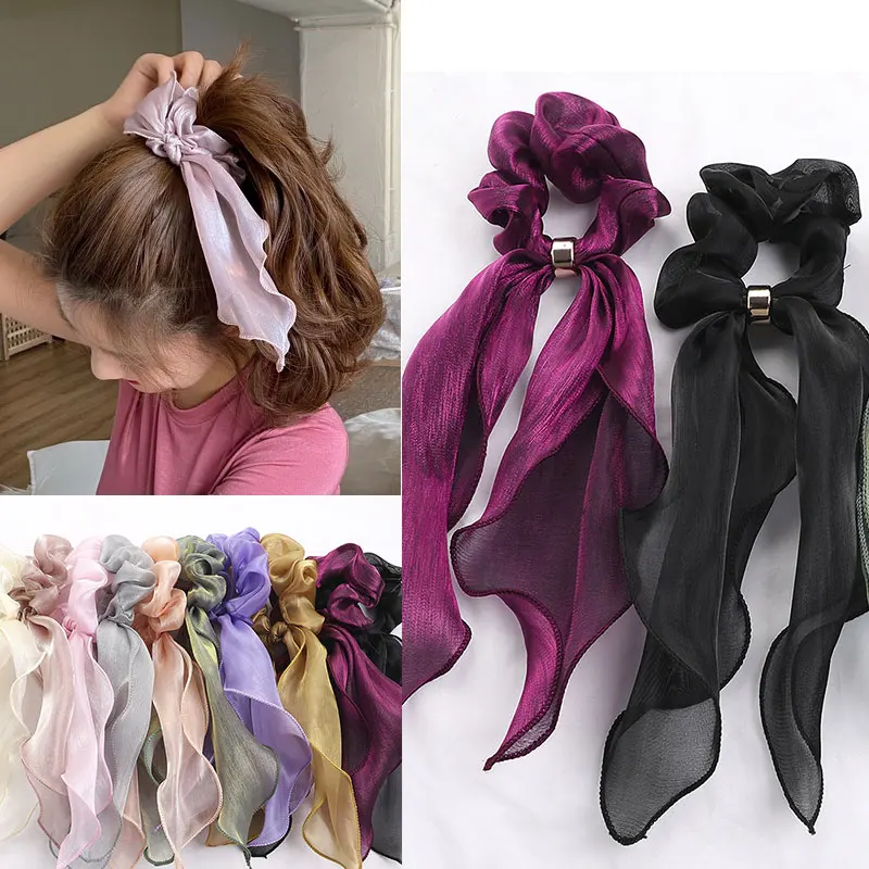 

Корейские аксессуары для волос, головные уборы, женские Однотонные резинки в горошек, ткань, эластичная строчка для волос, резинки для волос для девушек