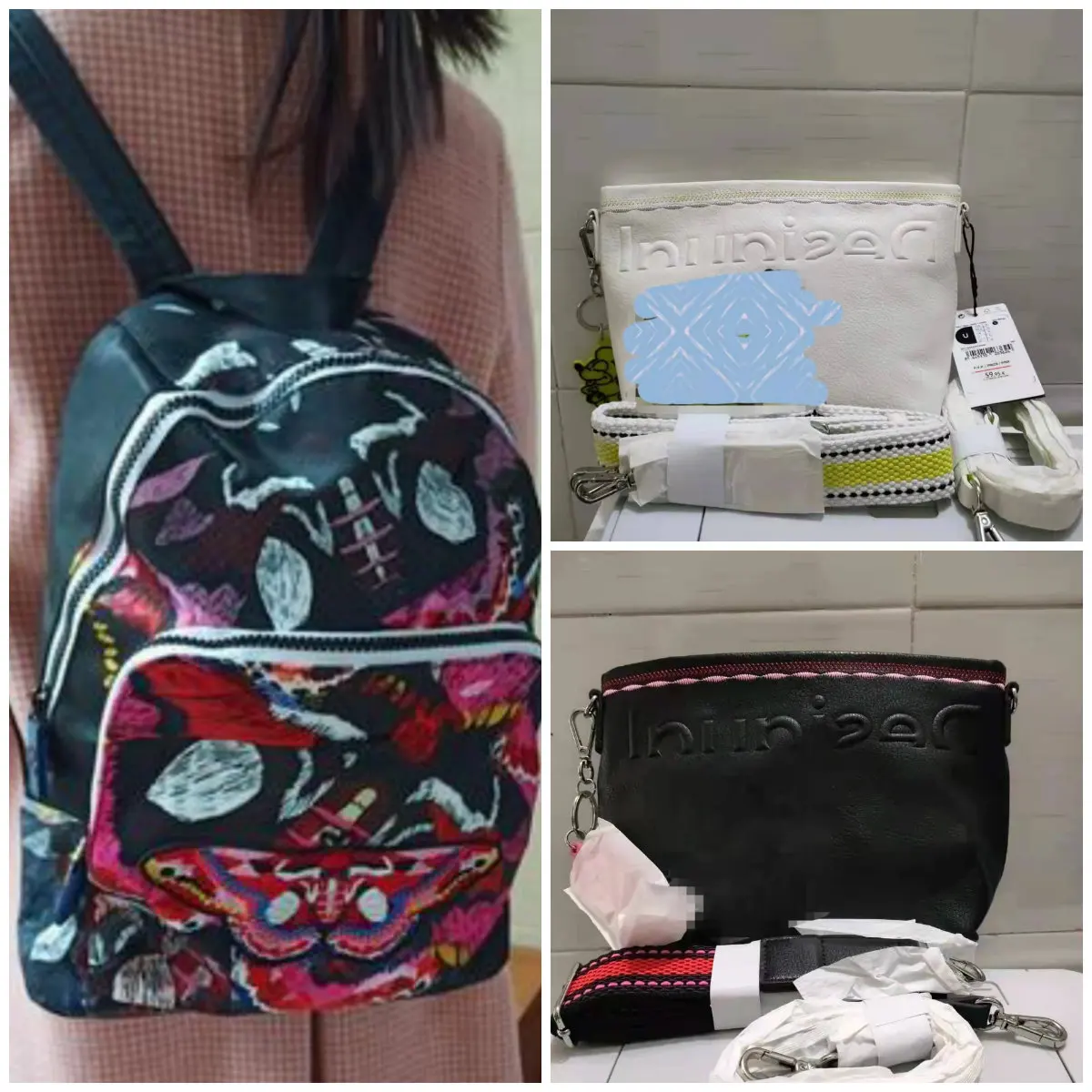 

New Spanish ladies printed shoulder bag embroidered fashion backpack messenger bag light luxury high quality