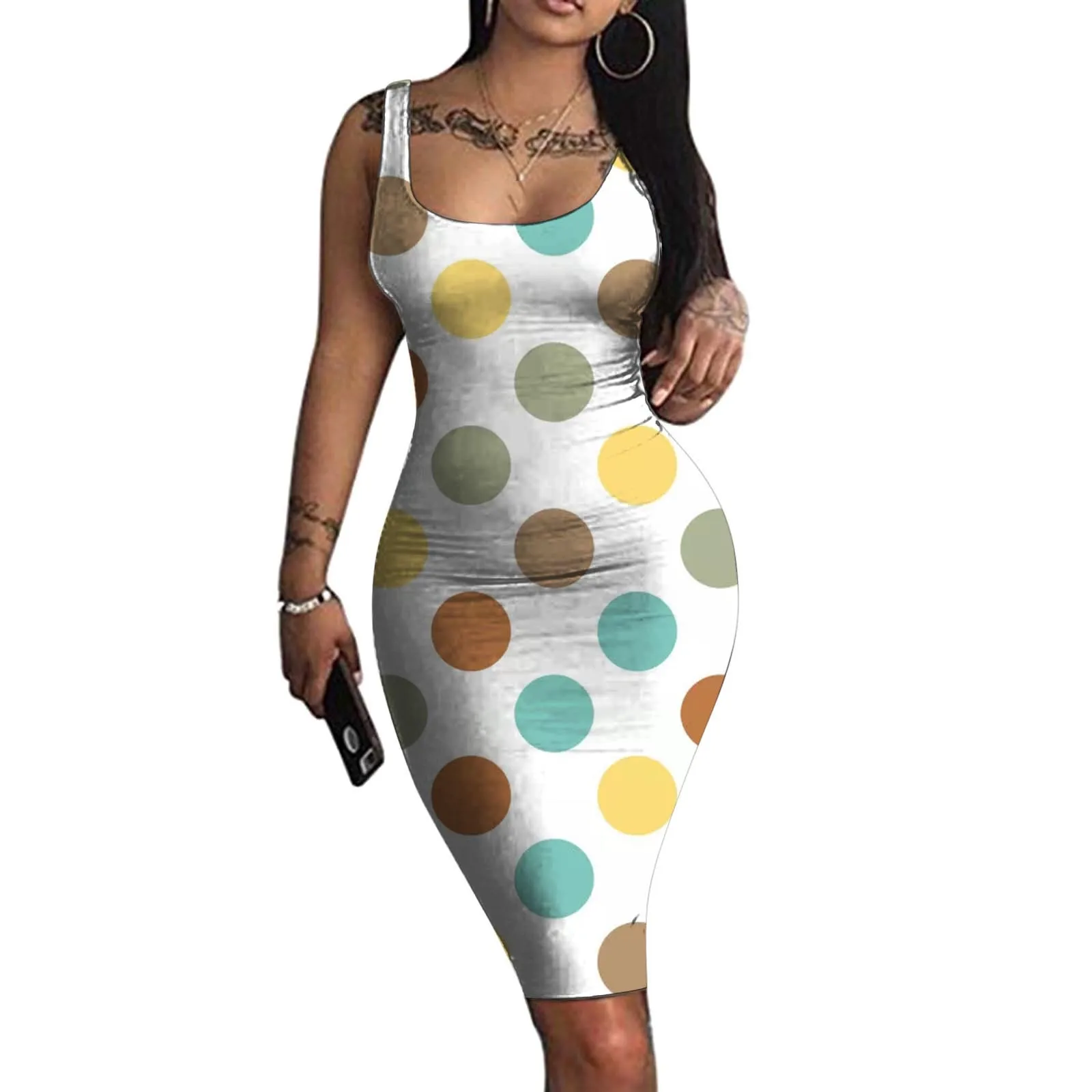 

2021 Summer Suspender Open Back Women's Long Stretch Sexy Buttocks Sexy Dress