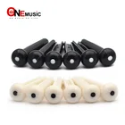 100 шт. классические Стиль Акустическая гитара щелевая мост булавки с точками АБС-пластик Гавайская гитара Запчасти Аксессуары, слоновая кость, черный