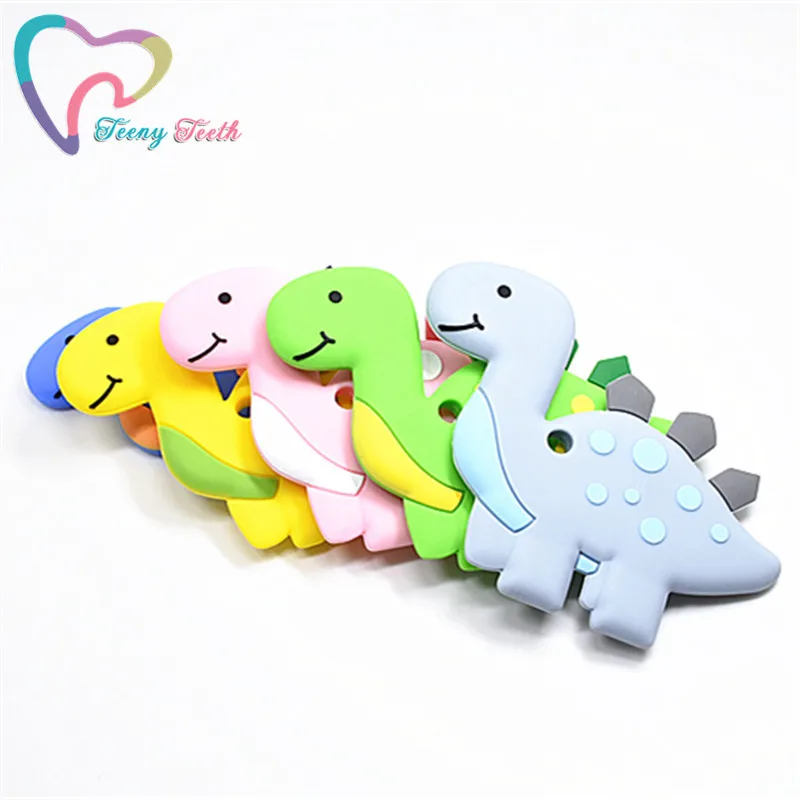 Teeny Teeth 5 шт./набор Дино Прорезыватель для зубов мультфильм животное ожерелье с