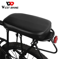 west biking bicycle saddle pu leather soft thickness elastic sponge mtb bike saddle rear seat rack cushion cycling saddle pad