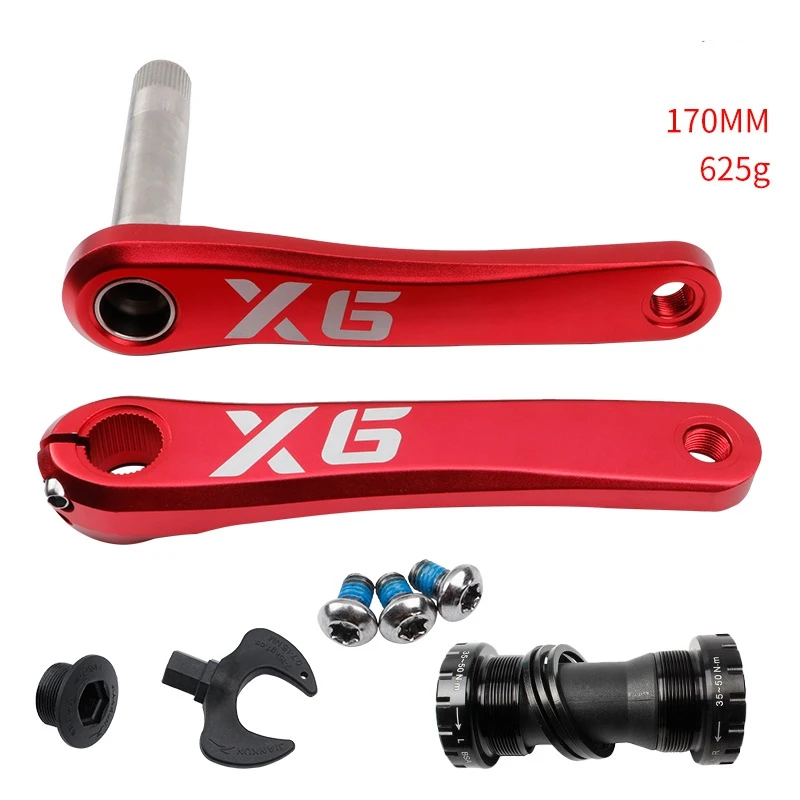 IXF X6 170/175 мм полый встроенный MTB велосипед Алюминиевый сплав CNC Легкая Цепь с