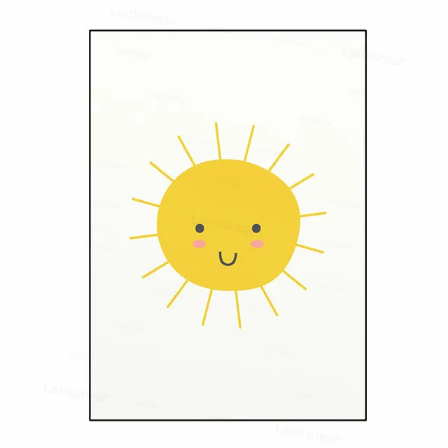 Пол нейтральный стена искусство Алфавит принт для детской постер с радугой Kawaii