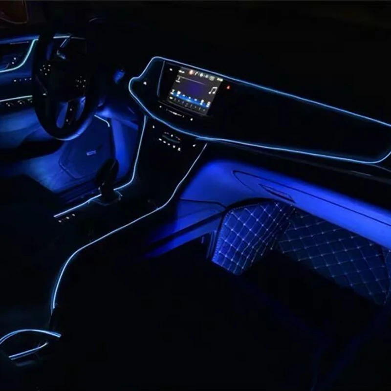 

Car Interior lights EL Wire Ambient LED Flex Rgb Strip Auto Flexible Atmosphere Neno Tube Soft USB Lamp Lighting Rope Tape Light