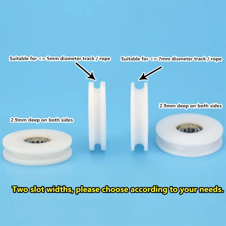 2 шт. пом нейлоновые вогнутые колеса стальной трос подвесное колесо U образный