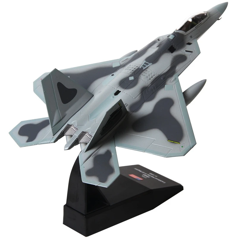 Модель самолета из сплава F22 Raptor fighter 1:100 модель статическая военная строительная