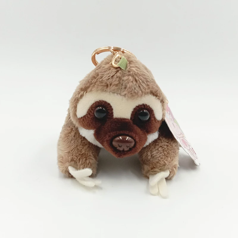 Brown 13 см мини креативный милый лежа плюшевый Ленивец сумка Подвеска Kawaii животные плюшевые игрушки для детей милые куклы Брелки Подарки - Цвет: Brown