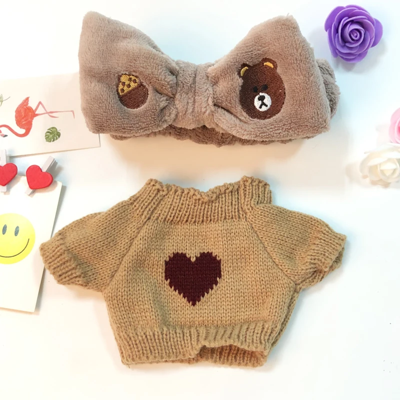 Милые аксессуары для кукол Kawaii девушки повязка для волос мыть лицо бег макияж полосы LaLafanfan кафе утенок плюшевая игрушка Подарки для девочек