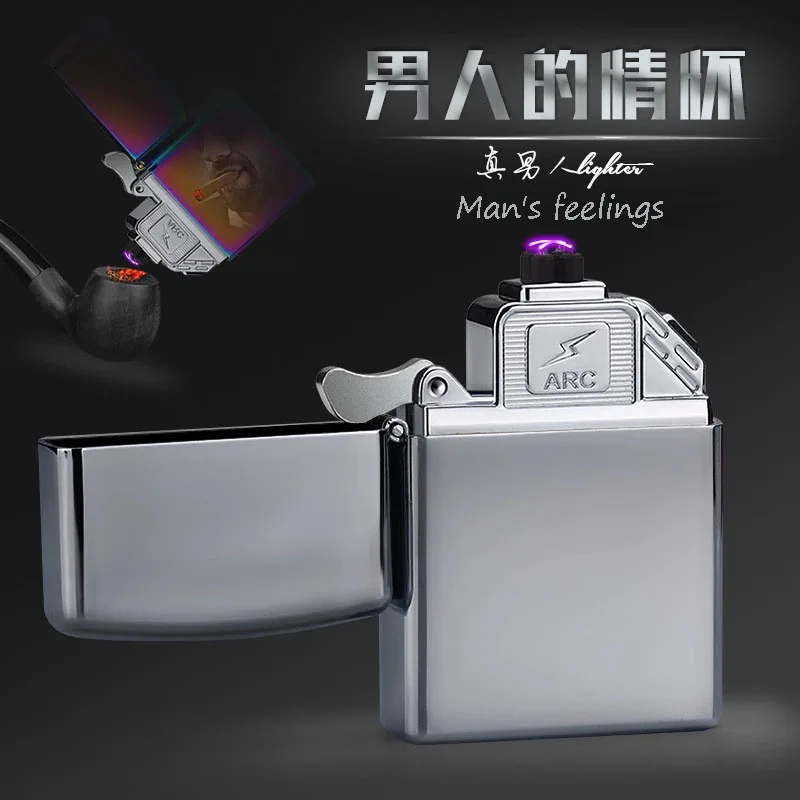 Оригинальная зажигалка с USB зарядкой новая модная цветная двойной дугой