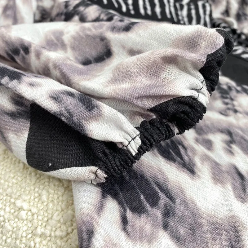 

2021 Spring Newest Fashion Blogger Style Top Quality Kimomo V-Neck Long Sleeve Vintage Linen Dresses