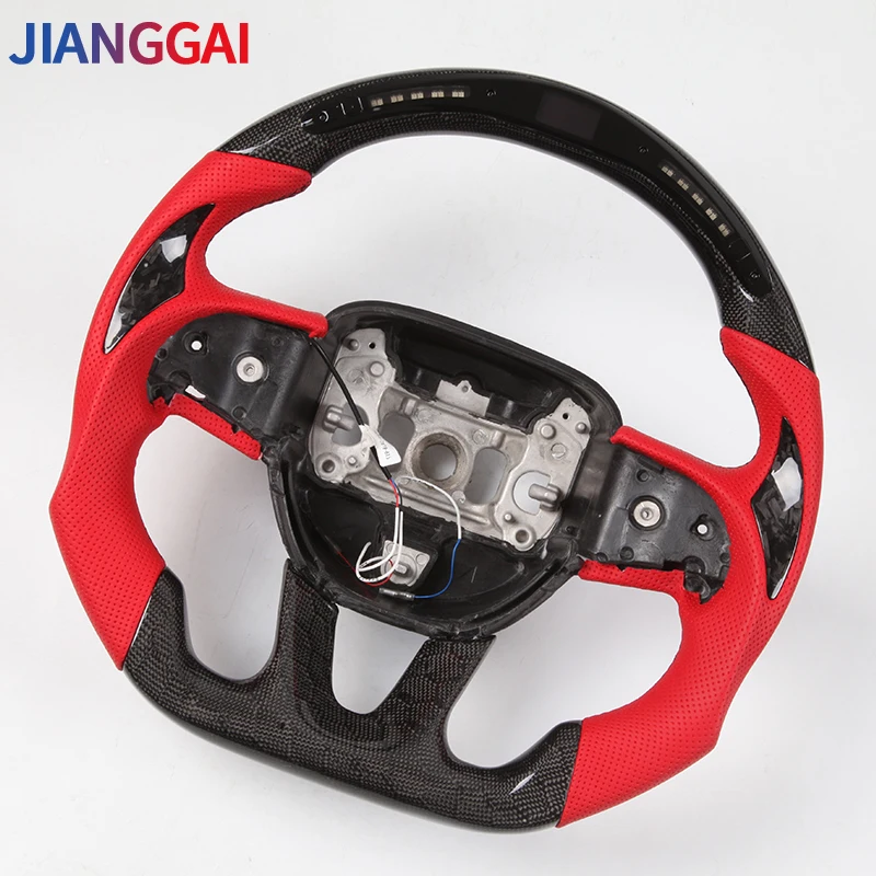 Рулевого колеса светодиодный Дисплей углеродное волокно красного цвета из