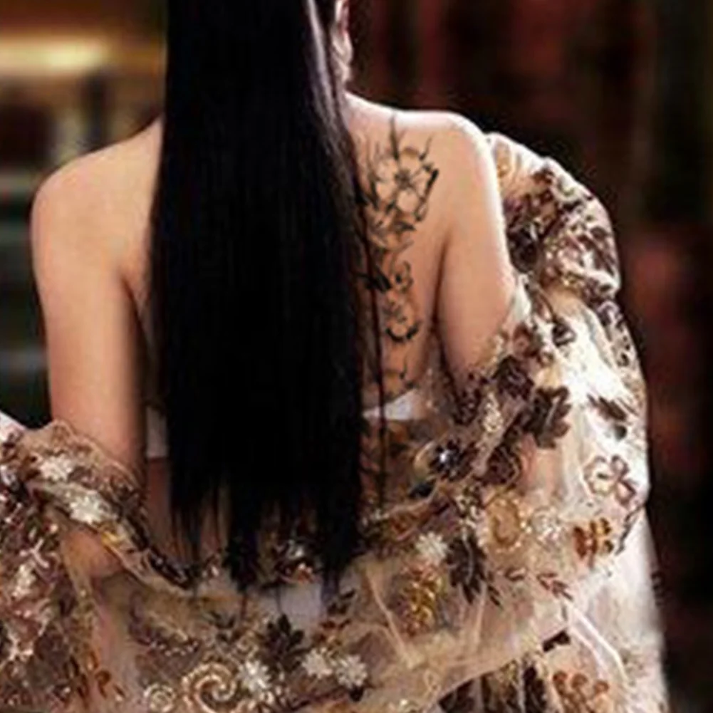 

Temporary DIY Accessory Plum Blossom Arm Black White Custom Easy Apply Fashion Safe Removable Tattoo Decal