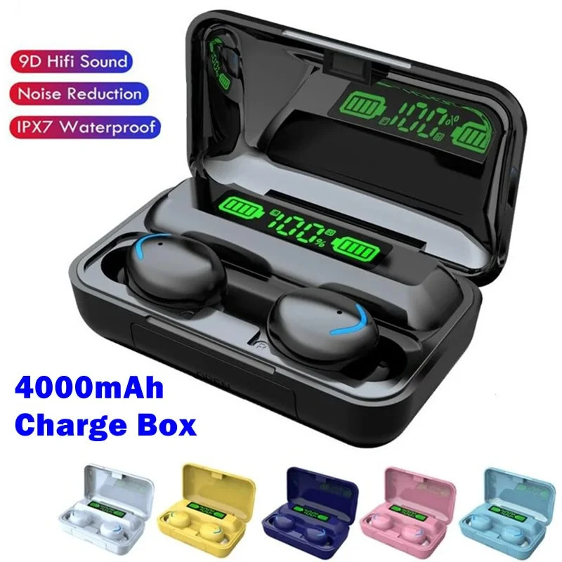 

Bluetooth 5,0 наушники TWS настоящие беспроводные наушники 9D стерео Спортивная сенсорная гарнитура мини-наушники-вкладыши с микрофоном Power Bank для ...