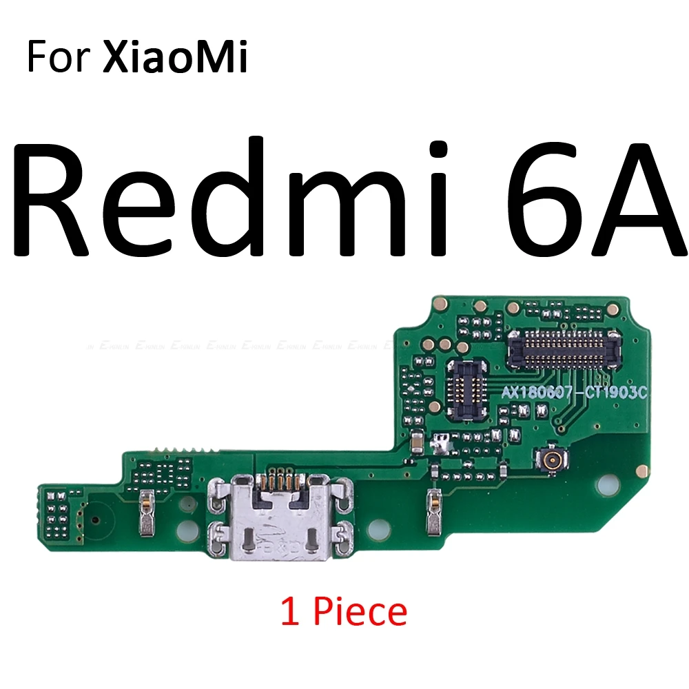 For Redmi 6A Соединительная плата для зарядки, гибкий кабель с микрофоном для XiaoMi PocoPhone F1 Redmi Note 7 6 5 Pro Plus 7A 6A S2 - Цвет: For Redmi 6A