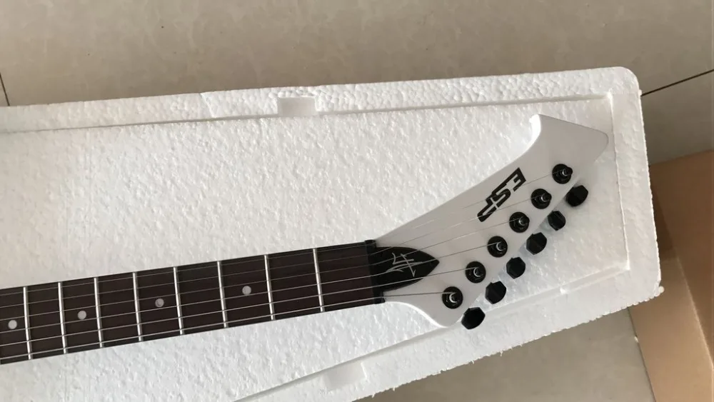 Белая левша snakebyte james hetfield электрогитара палисандр гриф левша Snakebyte гитара гитара