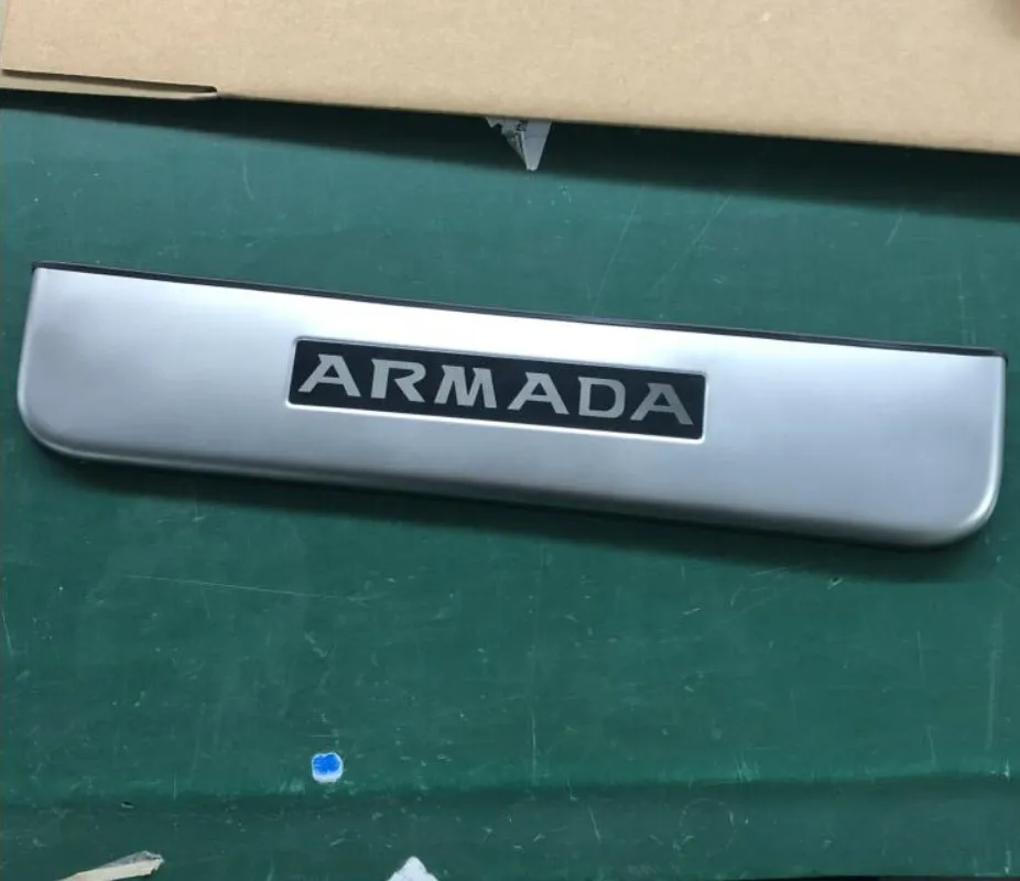 

auto door sill scuff plates covers for Nissan Armada Snow Patrol 2017 2018 2019 2020 Car Accessories Sticker thresholds