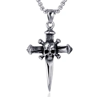 gothic style skull man pendants and necklaces wholesale lots fine viking designer amulet jewelry accessories gift to friend