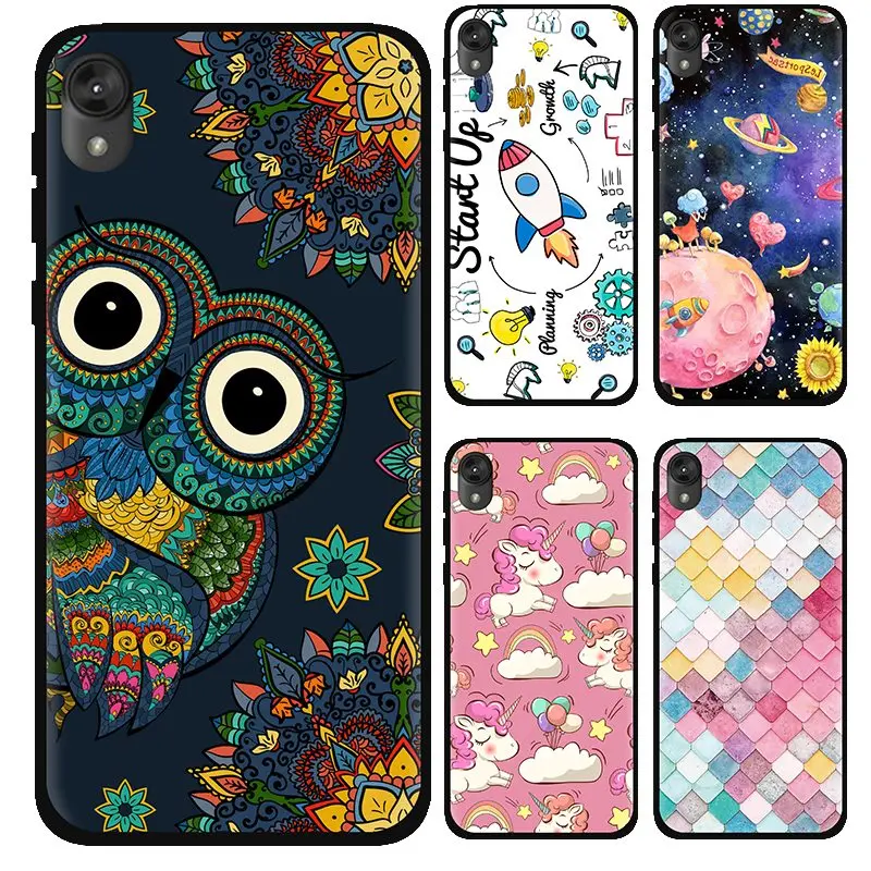 Anti-knock Back Phone Cover For MOTO E6 Colorful Painted TPU Design Silicone Fashionable bac |