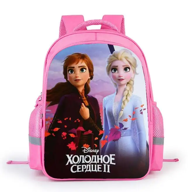 Disney рюкзаки мультфильм рюкзак с изображением Эльзы студенческие для девочек Frozen