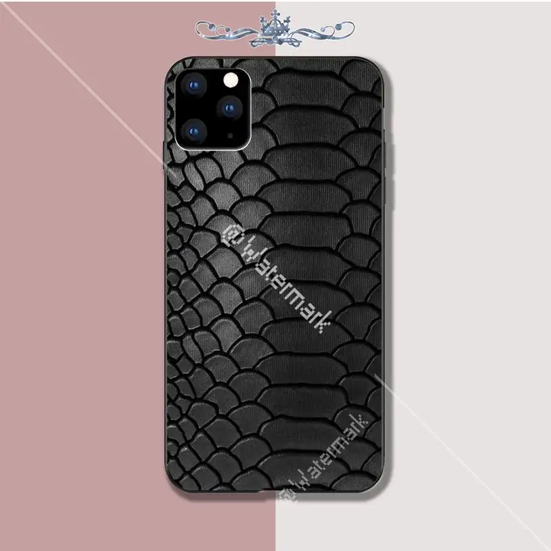 Силиконовый чехол змеиная кожа для телефона Iphone 5s Se 2020 6 6s 7 8 Plus X Xs Max Xr 11 Pro Funda |