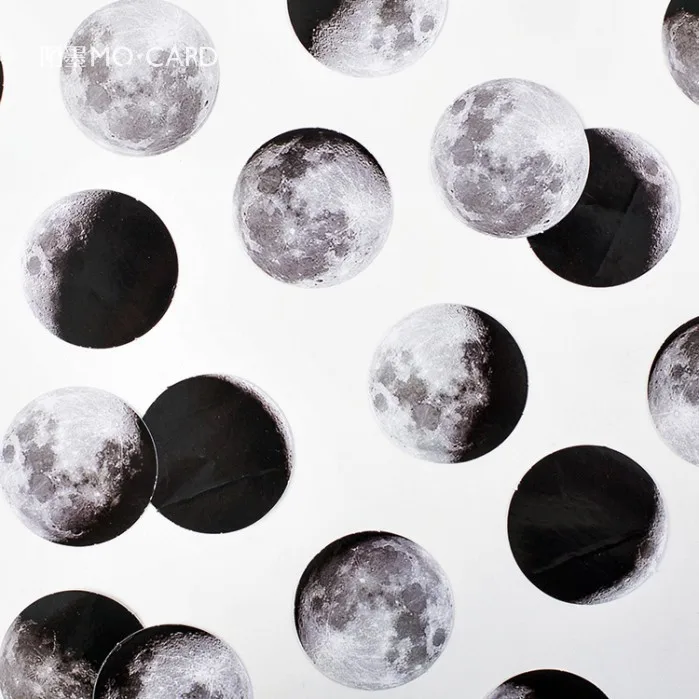 

45 Pcs/Pack The Moon Phase Planet Paper Sticker Decoration DIY Handbook Sticker Diary Album Stick Label