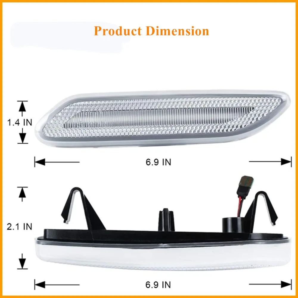 BeCar 2 предмета сигнала поворота светильник Динамический светодиодный боковой