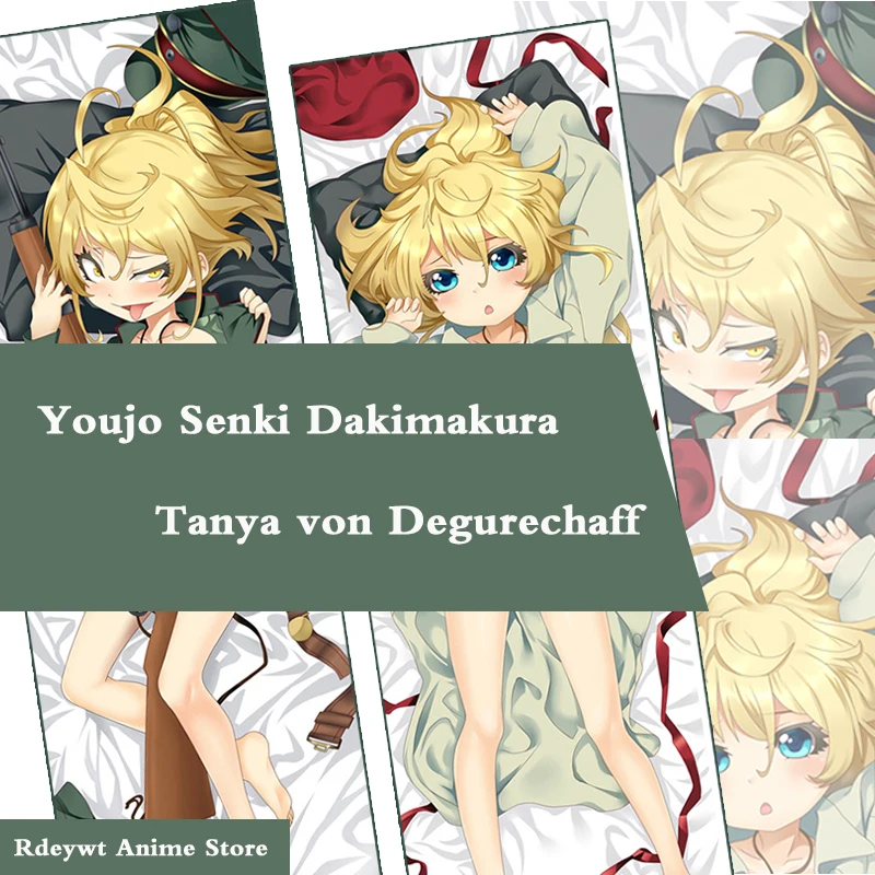 

ZENGIA Anime Youjo Senki Tanya von Degurechaff Dakimakura Hugging Body Pillowcase Saga of Tanya the Evil Pillow Cover Case