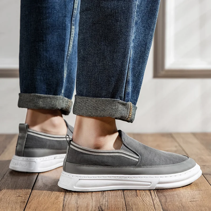 

Canvas Shoes Man High Quality Mens Loafers Walking Summer For Brand Men's Luxury Male Men Original Flats With Free Shipping 2020