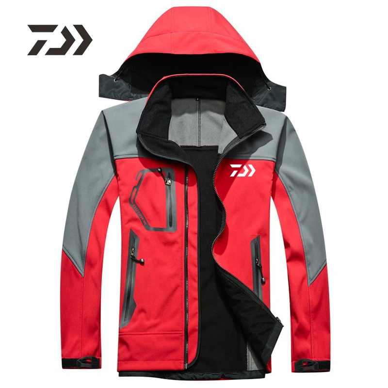 

2020 New Fishing Jacket Autumn Winter Fleece Warm Hiking Camping Fishing Clothing Men Waterproof Hooded Fishing Clothes