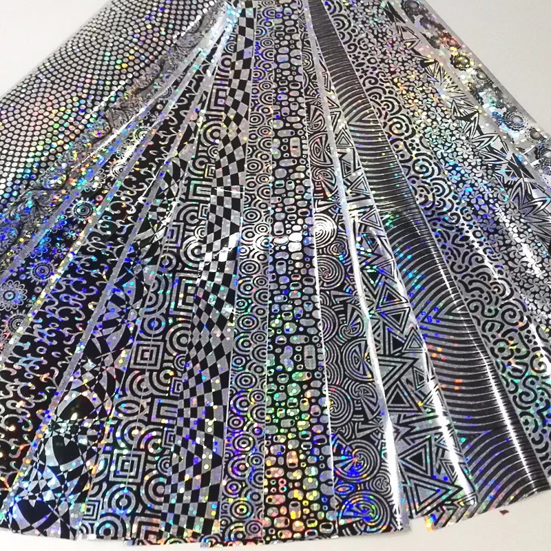 

16 листов/набор, переливающиеся бумажные наклейки для ногтей