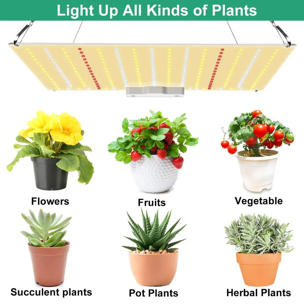 

Newest LED Grow Light 600W With UV IR Full Spectrum Samsung Lm281b+ Chips For Indoor Plants VEG/Seedling/Flower