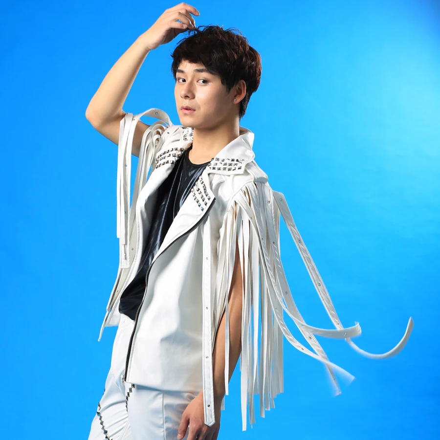 Жилет + Штаны 2021 Новый Для мужчин певица размера плюс обтягивающий жакет ботинки