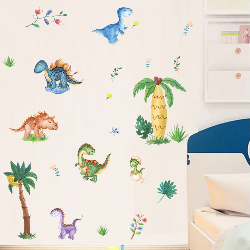 Динозавром из мультфильма рай настенные наклейки для мальчиков комнаты девушки
