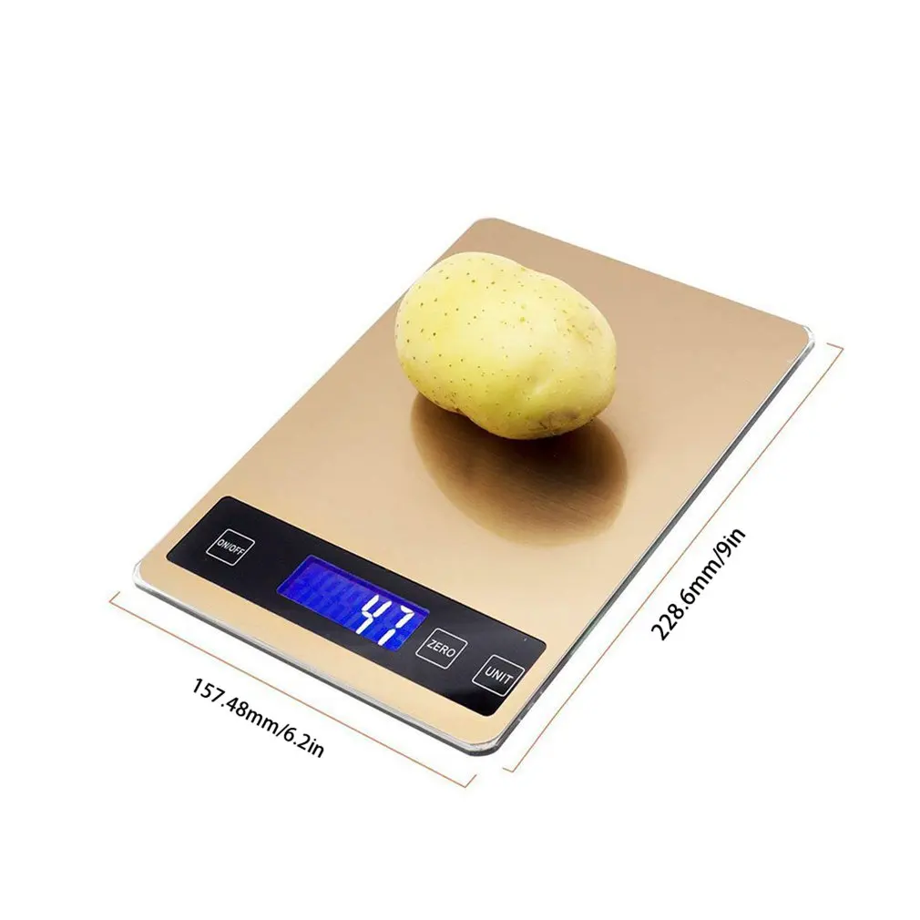 15 кг перезаряжаемые высокоточные кухонные весы стеклянные плоские для выпечки