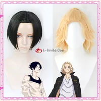 manjiro sano cosplay wig young adult mikey anime tokyo revengers cosplay wig golden black short wig role play wig wig cap
