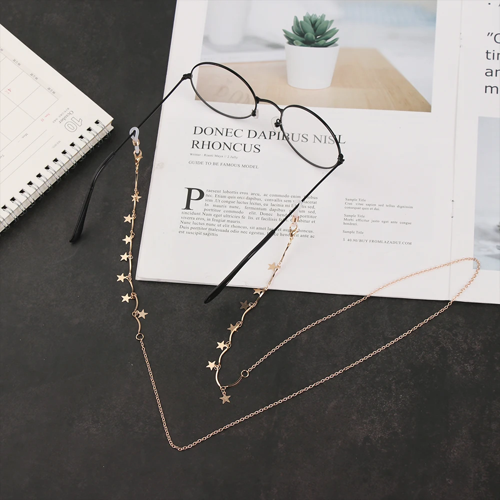 1 шт. цепочка для очков в форме звезды и Луны | Аксессуары одежды