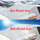 Зимний автомобильный чехол для лобового стекла с защитой от снега, магнитный летний солнцезащитный козырек, защита от мороза, противотуманный чехол для льда для автомобиля SUV MPV